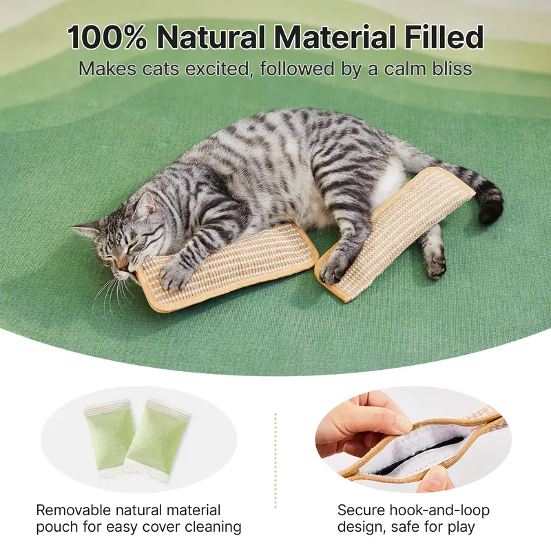 NATURAL SISAL CAT KICKER TOYS